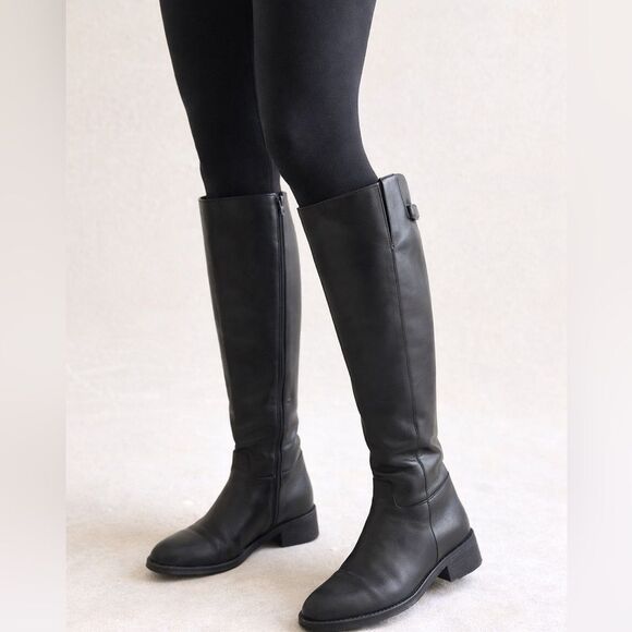 Emanuele Crasto Shoes - Emanuele Crasto Tall Black Leather Riding Boots Made in Italy EU 39 US 8